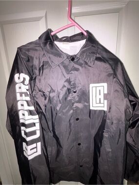LA Clippers Black Coach-Style Jacket